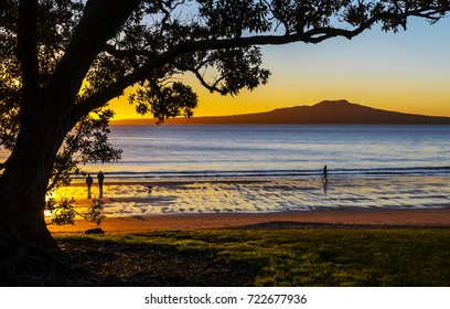 Sunrise Time at Takapuna Beach Auckland, New Zealand