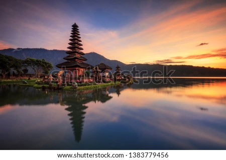 Sunrise in Ulun Danu Temple Bali