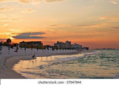 sunrise under atlantic ocean coast. beach of Destin, Florida, USA