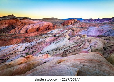 Sunrise In Valley Of Fire State Park In Nevada Near Fire Wave