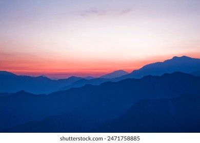 Sunrise view of the Central Mountain Range in Taiwan. - Powered by Shutterstock