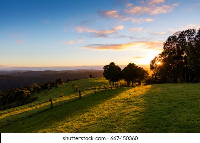 Sunrise View From The Gold Coast Hinterland, Queensland, Australia