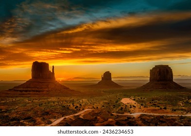 Sunrise view in the Monument valley. USA. - Powered by Shutterstock