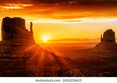 Sunrise view in the Monument valley. USA. - Powered by Shutterstock