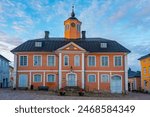 Sunrise view of Old town hall in Finish town Porvoo.