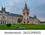 Sunrise view of the Palace of Culture in Iasi, Romania