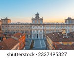 Sunrise view of Palazzo Ducale in Italian town Modena.