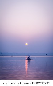 Sunrise View From Varanasi In Winter Season