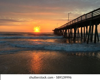 Sunrise At Virginia Beach Fishing Pier