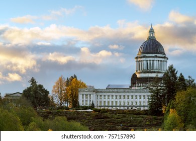 Sunrise At Washington State Capitol, Olympia Washington