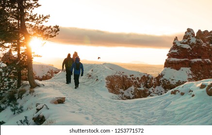               Sunrise Winter Hike In Bryce Canyon National Park                  