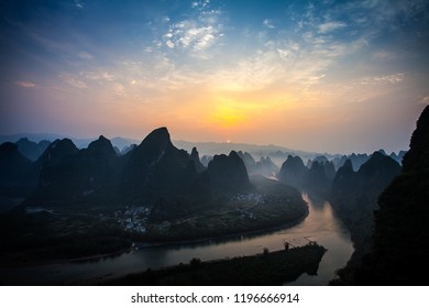 Sunrise, Xian Gong Shang Yangshuo China