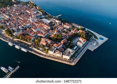 Sunrise Zadar Aerial Photo Panoramic View Stock Photo 1487722271 ...