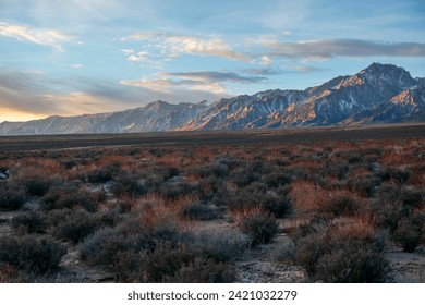 Sunrises can be beautiful in the Eastern Sierra of California.