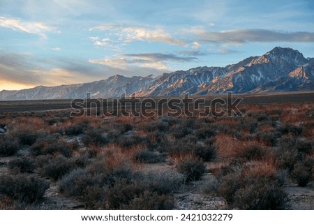 Sunrises can be beautiful in the Eastern Sierra of California.