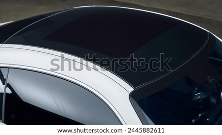 Sunroof on a white car
