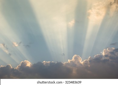 Sun's rays breaking through trough the clouds