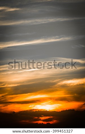 Similar – Image, Stock Photo Dramatic sunset Nature