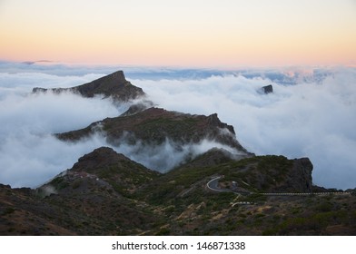 Sunset above the clouds