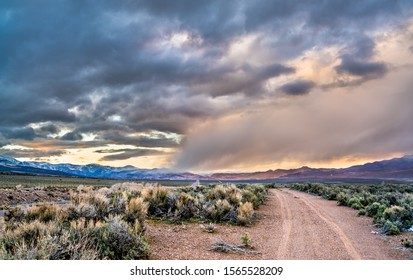 Sunset Above Fishlake National Forest Near Highway 89 In Utah, The United States