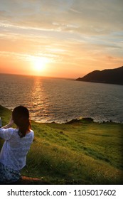 Sunset above the ocean