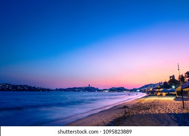 Sunset at Acapulco beach