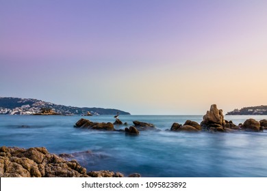 Sunset At Acapulco Beach