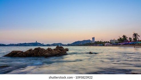 Sunset At Acapulco Beach