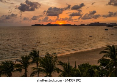 Sunset At Acapulco Beach