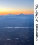 sunset aerial overlooking Elgin Oregon