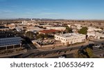Sunset aerial view of the downtown cityscape of Yuma, Arizona, USA.