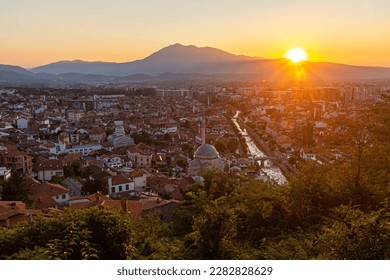 Sunset aerial view of Prizren, Kosovo - Shutterstock ID 2282828629