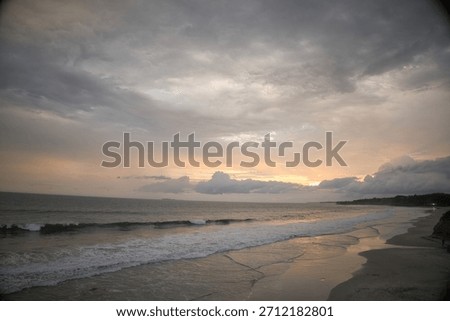 Sunset after passing storm in Punta Mita Mexico