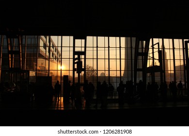 Sunset, Alexanderplatz, Berlin, Germany