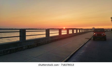 Sunset Along The Low Battery, Charleston SC