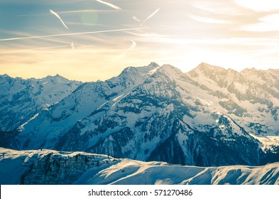 Sunset in the alps