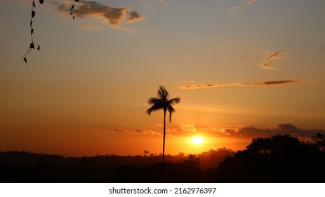 Sunset Amazon Region Of Brazil