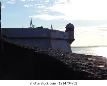 Sunset In Ancient Fort Of The Portuguese Empire Made By The Templars At Morro De São Paulo