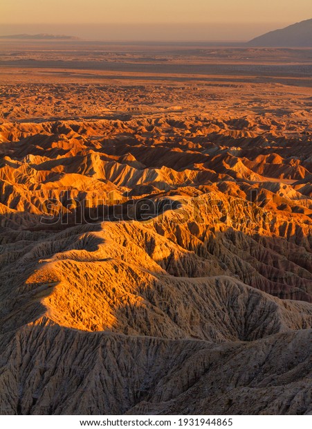 Sunset in Anza Borrego State Park as viewed from Font\'s\
Point. 