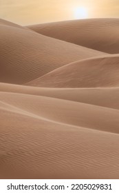 Sunset in Arabian Desert, Dunes, United Arab Emirates, Dubai Desert, Dubai - Shutterstock ID 2205029831