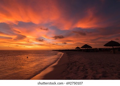 Sunset At Arashi Beach, Aruba