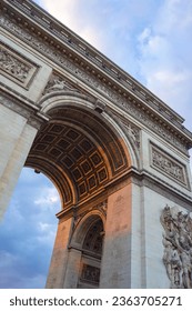 Sunset in the Arc de Triomphe in Paris - Shutterstock ID 2363705271