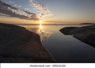 Sunset In The Archipelago Outside Ã??land, Finland