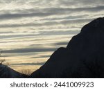 sunset in austrian alps- snowy mountains sunset landscape