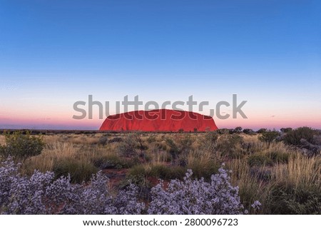 the sunset of ayers rock