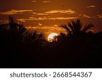 Sunset background view in india.