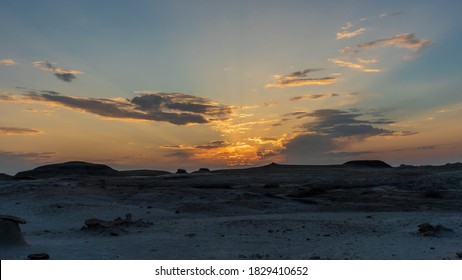 Sunset in the Badlands of New Mexico