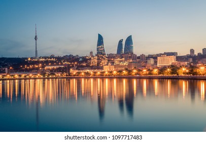 Sunset Baku Azerbaijan Stock Photo 1097717483 | Shutterstock