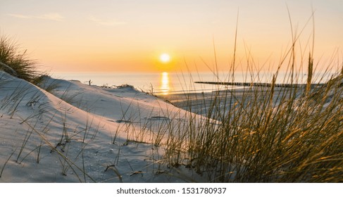 Sunset at the Baltic Sea Beach