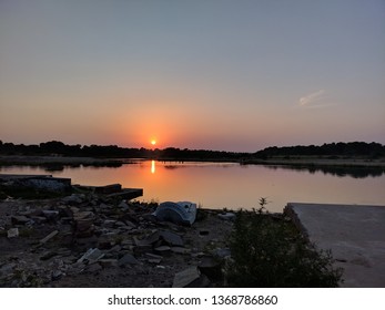 Sunset At Banas River